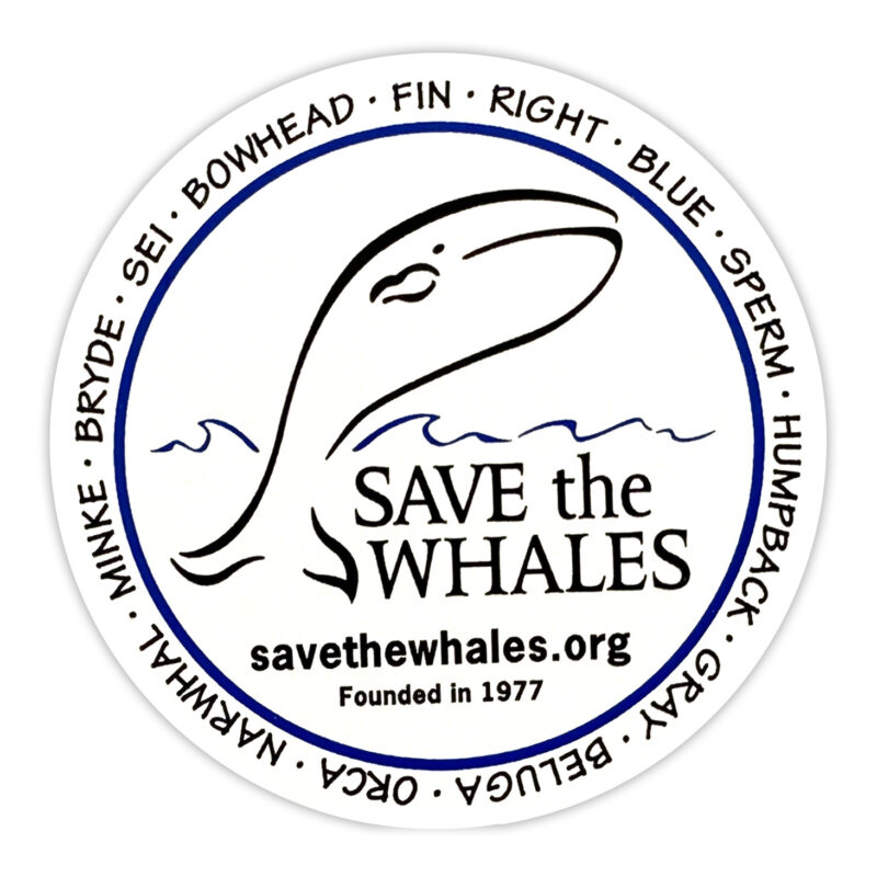Save the Whales Decal